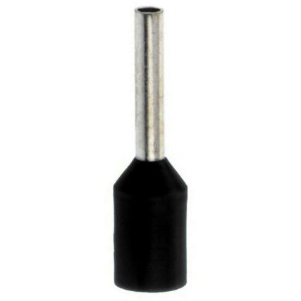 Bootlace Ferrule, Insulated Terminal, Black French Coding 1.5mm x 8f (Pk-500)