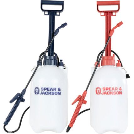 5 Ltr White/Blue - White/Red, Pressure Sprayer
