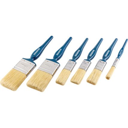1/2in./1in./2in., Flat, Natural Bristle, Angle Brush Set, Handle Wood