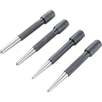 351W, Carbon Steel, Punch Set, Point 3.2mm/4.8mm/4mm/6.35mm, 100mm