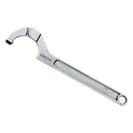 126A.50, Pin Spanner, Hinged Hook & Pin, Silver,  4mm
