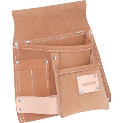 Tool Belt, Leather, Tan, 5 Pockets, 280 x 280mm