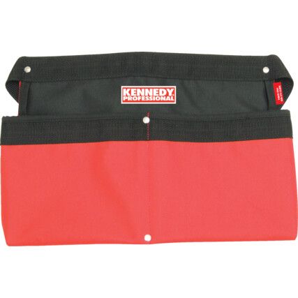 Tool Belt, Polyester, Red/Black, 2 Pockets, 290 x 525mm