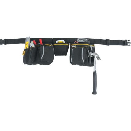 Tool Belt, Fabric, Black, 8 Pockets, 595 x 80mm