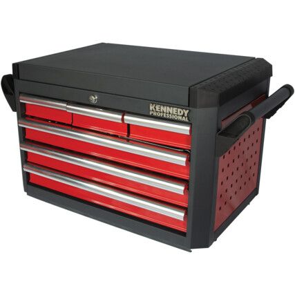 Tool Chest, Ultimate, Red/Grey, Steel, 6-Drawers, 455 x 710 x 465mm, 350kg Capacity