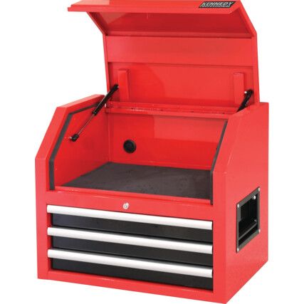 Tool Chest, Classic - Extra Deep, Red, Steel, 3-Drawers, 585 x 684 x 445mm, 130kg Capacity