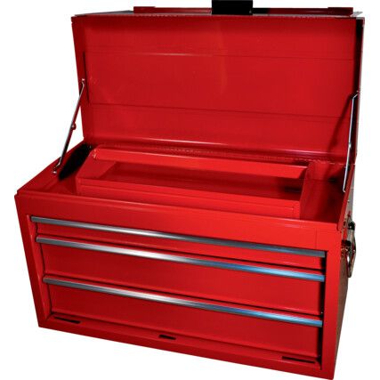 Tool Chest, Classic Red, Red, Steel, 3-Drawers, 385 x 690 x 315mm, 45kg Capacity
