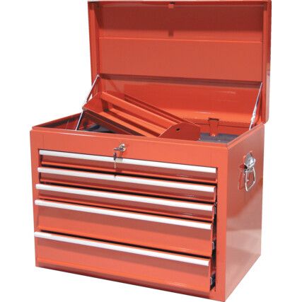 Tool Chest, Professional - Ultimate Range, Red, 5 Drawers, (H) 510mm x (W) 405mm x (L) 600mm