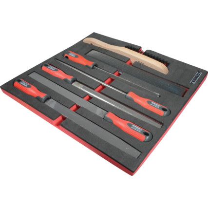 7 Piece Engineers File Set in 2/3 Foam Inlay for Tool Chests
