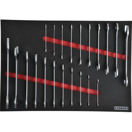 21 Piece Spanner Set in Foam Inlay for Tool Cabinets