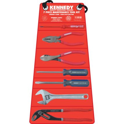 7 Piece Maintenance Tool Kit with Tool Roll