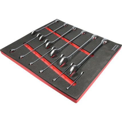 12 Piece 1/4-1in A/F Combination Spanner Set in 2/3 Foam Inlay for Tool Chests