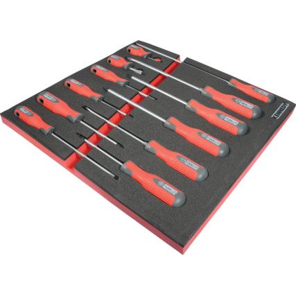 12 Piece Pro-Torq Screwdriver Set in 2/3 Width Foam Inlay for Tool Chests