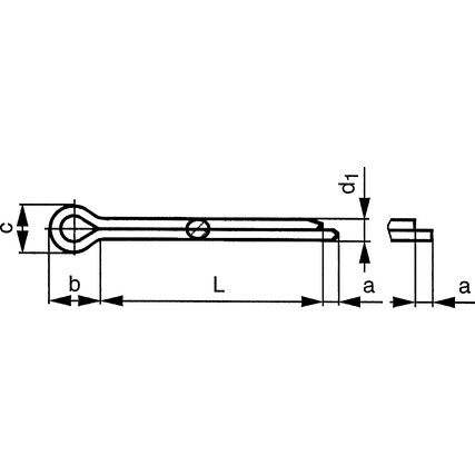 4x50mm SPLIT PIN BZP(COTTER PIN)