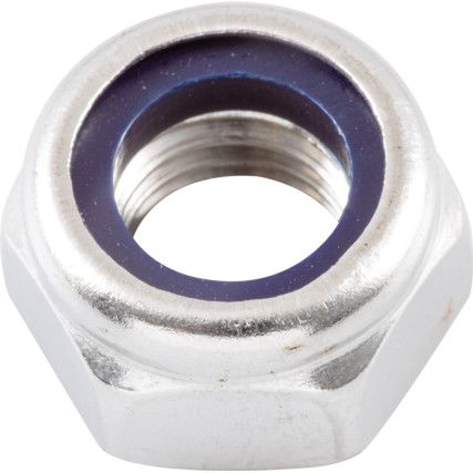 M12 A2 Stainless Steel Lock Nut, Nylon Insert, Material Grade 316