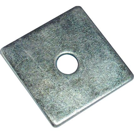 M10 x 50 x 3 SQUARE PLATE ROUND HOLE WASHER BZP