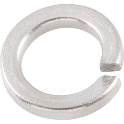 M8 Spring Washer, A2 Stainless, 12.7mm Diameter, Thickness 2mm, Bore 8.1mm