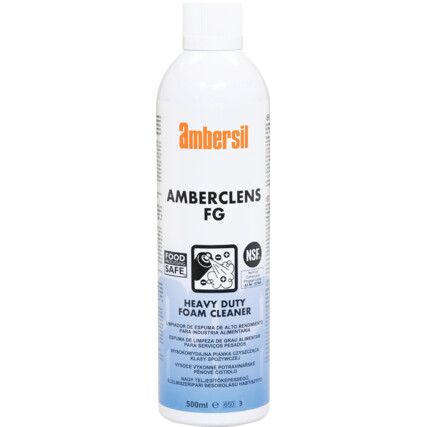 Amberclens FG, Foam Cleaner, Water Based, Aerosol, 500ml