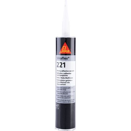 Sikaflex® 221 Adhesive Sealant, Light Grey, 300ml