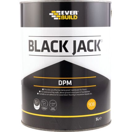 908 Black Jack, DPM, Black, Tin, 5ltr