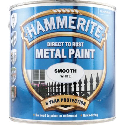 Direct to Rust Smooth White Metal Paint - 2.5ltr
