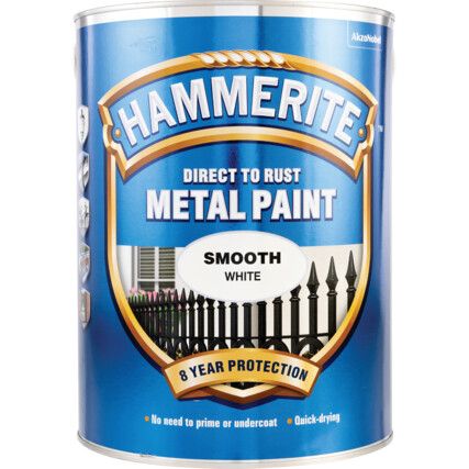 Direct to Rust Smooth White Metal Paint - 5ltr