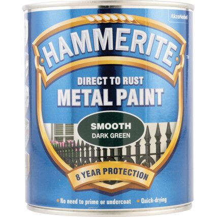 Direct to Rust Smooth Dark Green Metal Paint - 750ml