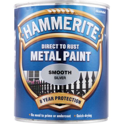 Direct to Rust Smooth Silver Metal Paint - 750ml
