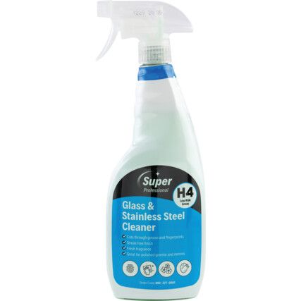 GLASS & STAINLESS STEEL CLEANER WITH VINEGAR H4 (750ml)