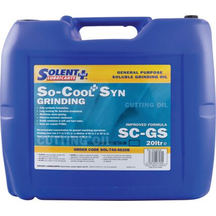 So-Cool Grinding, Water Soluble Oil, Bottle, 20ltr