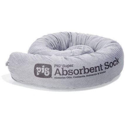 Maintenance Absorbent Sock, 91.2L Absorbent Capacity Per Pack, 1070mm, Pack of 1