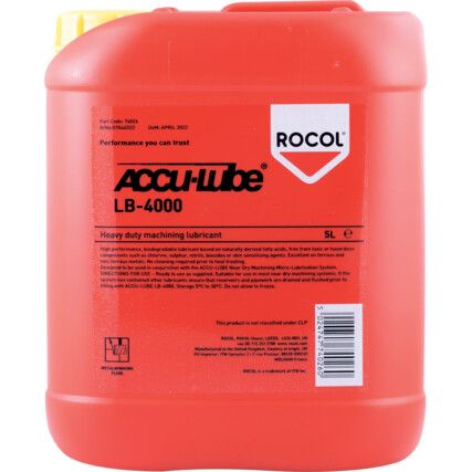 Accu-Lube®  LB-4000, Metal Working Fluid, Bottle, 5ltr