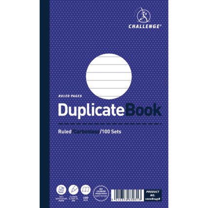 DUPLICATE BOOK 216X130 FEINT CHALLENGE (PK-5)