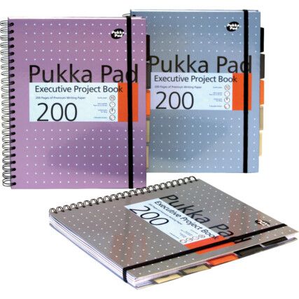 PUKKA A4 EXECUTIVE PROJECT BOOK 200-PG RULED (PK-3)