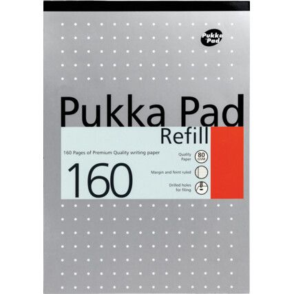 PUKKA A4 REFILL PAD (160PAGES) - PLAIN (PK-6) 