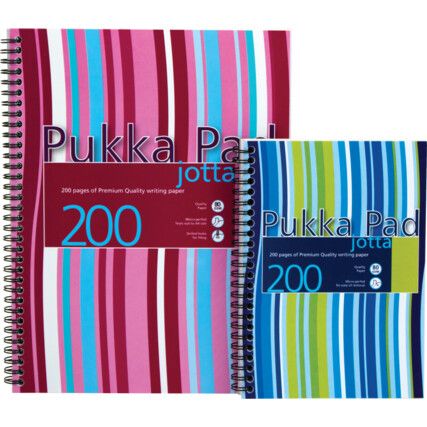 PUKKA A4 PINK/BLUE P/PROP JOTTA PAD 200-PG RULED (PK-3)