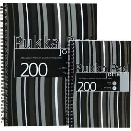 PUKKA A4 BLACK P/PROP JOTTA PAD 200-PG RULED (PK-3)