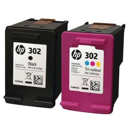HP302 Black & Colour Inkjet Cartridge Combo Pack HPX4D37AE