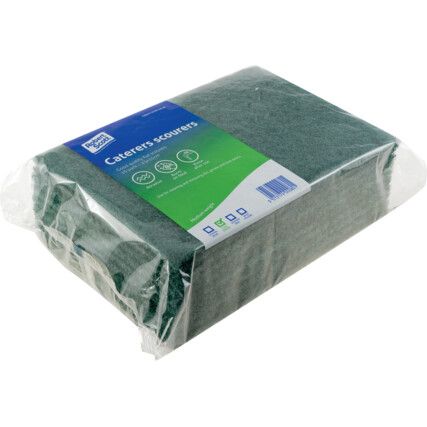 Caterers Green Scourers (Pack of 10)