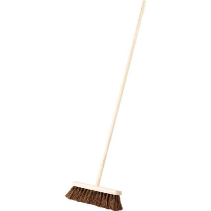 12" Bassine Broom with 15/16" x 48" Stale