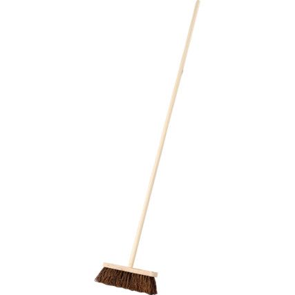 12" Bassine Broom with 15/16" x 60" Stale
