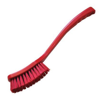 406mm Prof' Stiff Poly' Left Handed Hand Brush Red