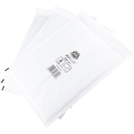 Jiffy Padded Bag, White, 205 x 320mm, Pack 50