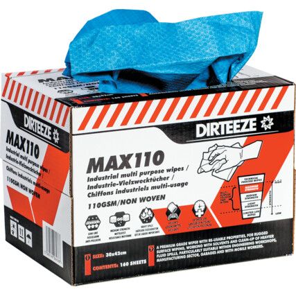 Industrial Multi-Purpose Wipes, Pack Qty 160
