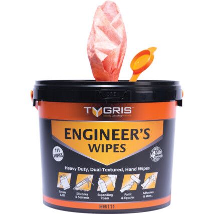 Engineer's Wipes, Pack Qty 111