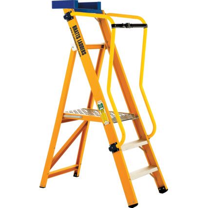 8-Tread, Folding Step Ladder, 1.89m, Glass Fibre, Yellow