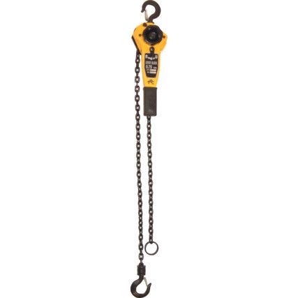 Manual Lever Hoist, 750kg Rated Load, 1.5m Lift, 6mm Chain with Safety Hook