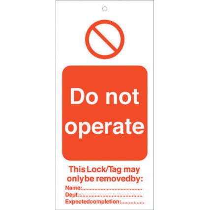 265548 LOCK OUT TAGS DO NOT OPERATE (PK-10)