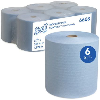 6668 SCOTT HAND TOWELS BLUE (6-ROLLS)