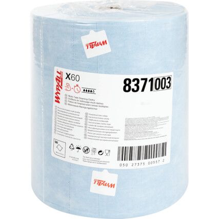X60 General Clean™, Centrefeed Blue Roll, Single Ply, Pack of 1